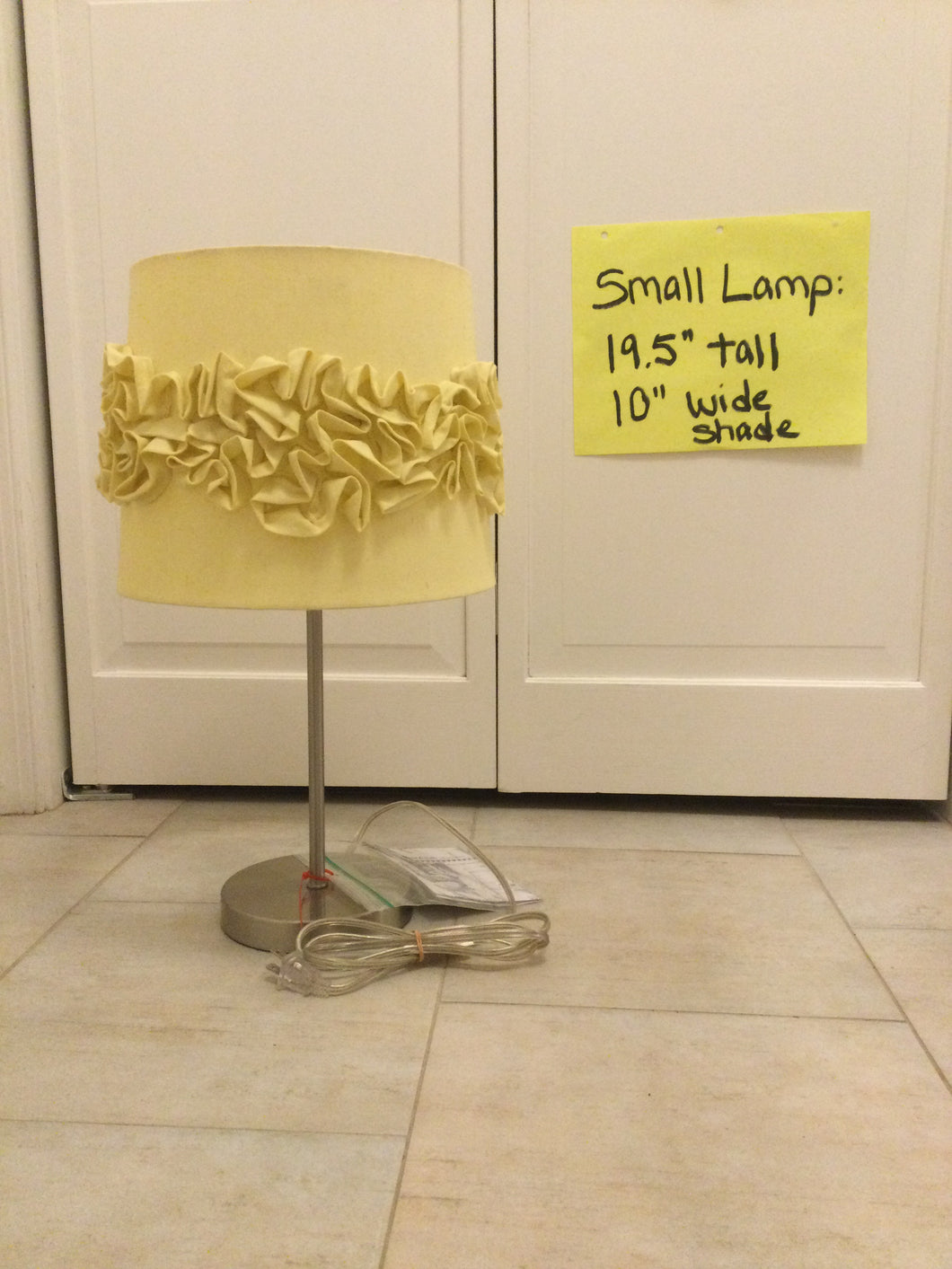 The Land of Nod Lamp Yellow/Silver Table Lamp