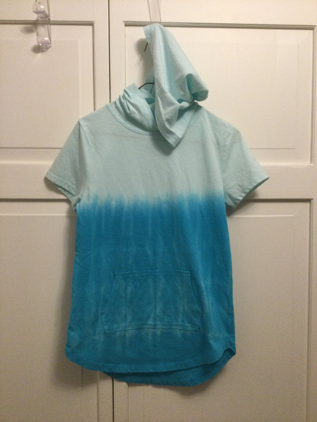 So Hoodie Shirt AquaOmbreHooded Size 7-8 - size Kids 7