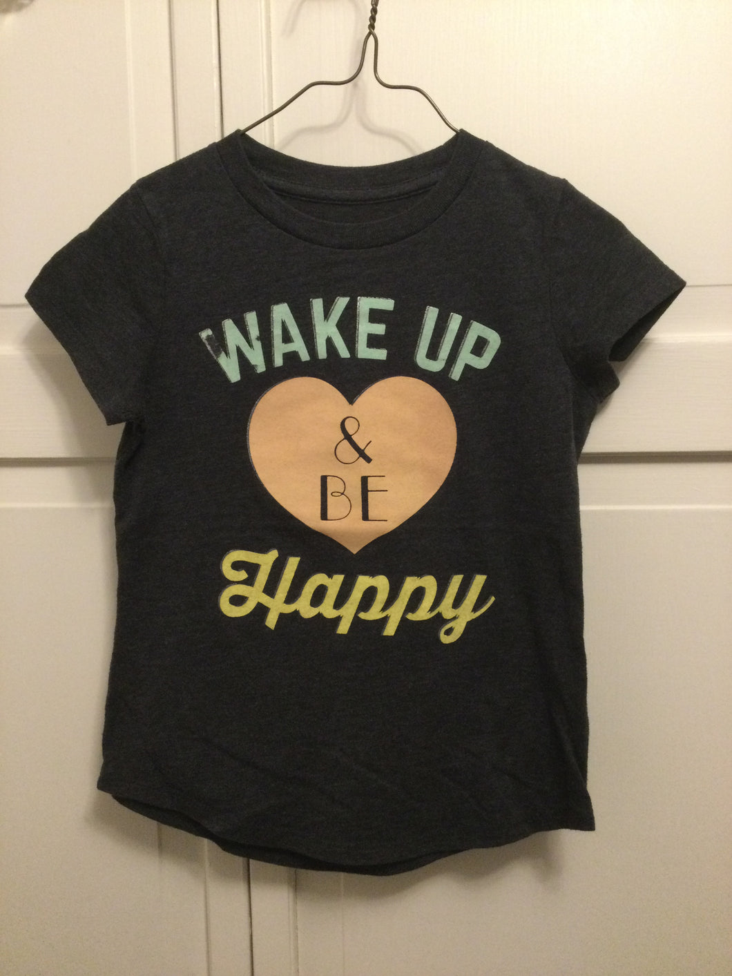 Jumping Beans Shirt Gray Happy Shirt - size Kids 6