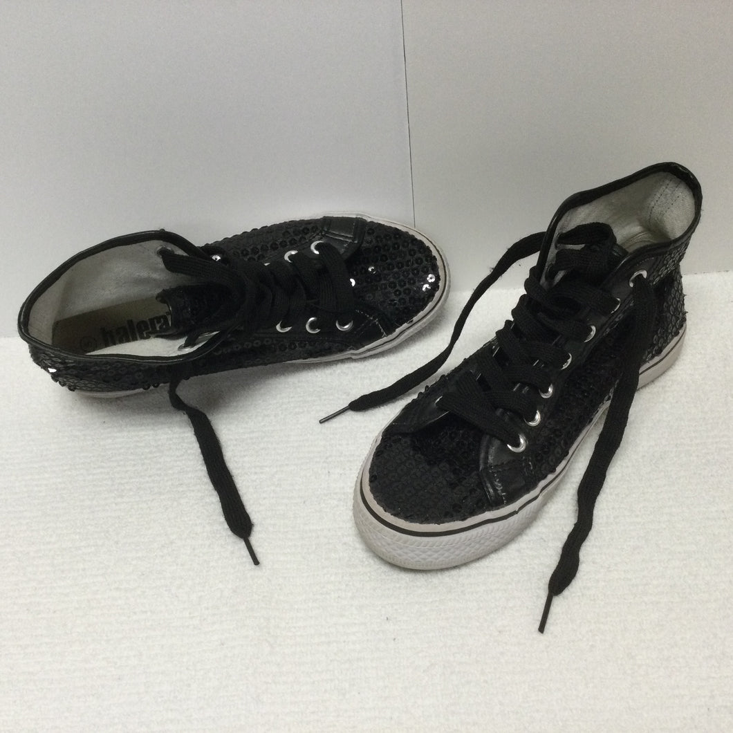 Balera Sneakers Black Sequin High-Tops - size shoes-youth 5