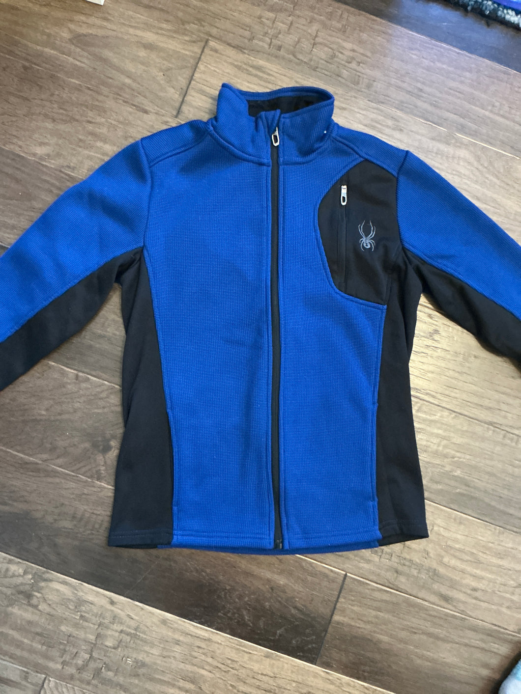 Spyder Black & Blue Jacket - size Kids 14