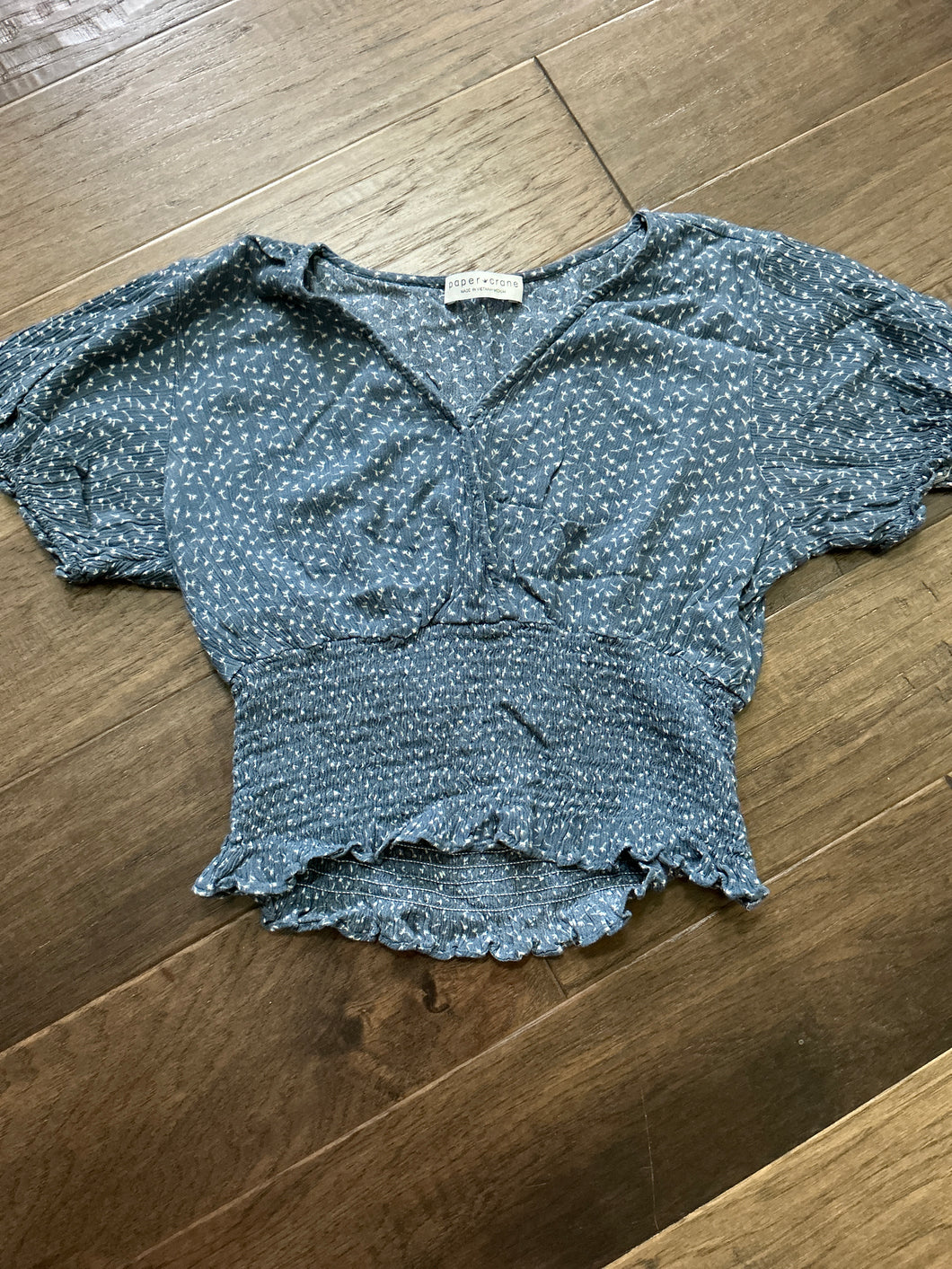 Paper & Crane Blue Shirt - size Junior Girls S (3-5)