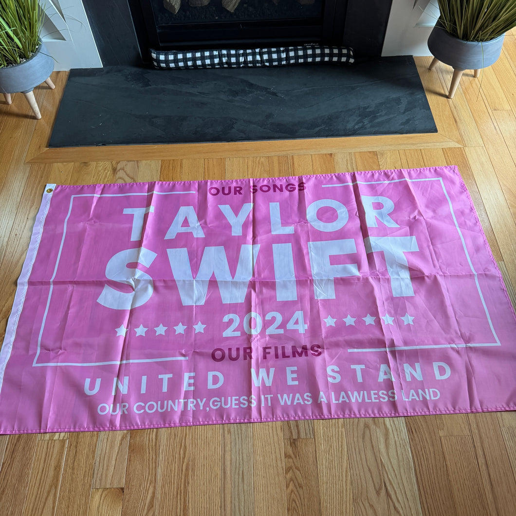 Taylor Swift Flag Pink. Large