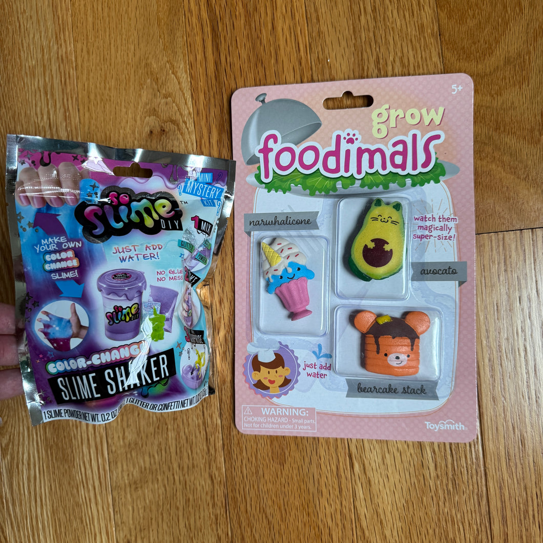 NEW in Box Slime Shaker & Foodimals Grow Sets