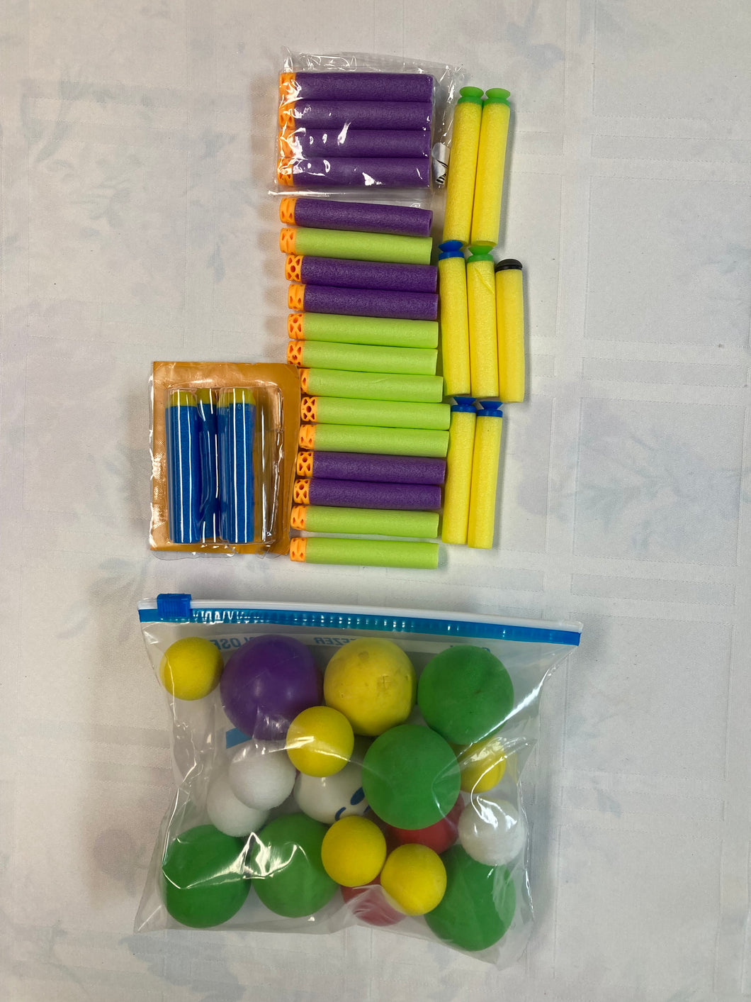 LOT of nerf accessories balls and bullets