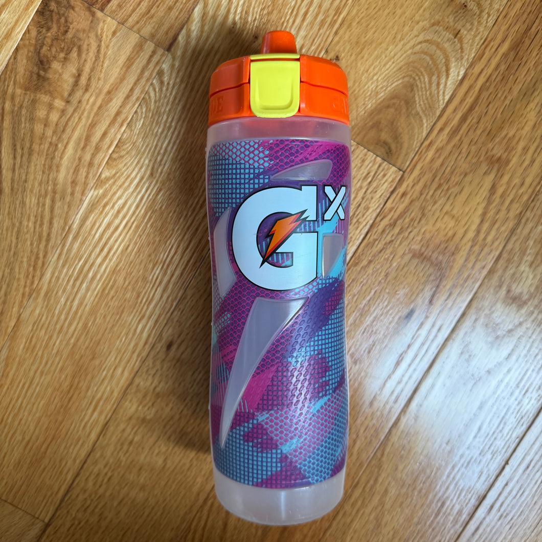 Gatorade Water Bottle pink, purple, blue