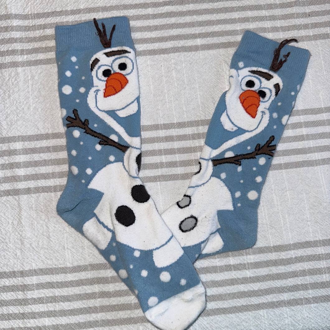 Disney Parks Olaf Socks Blue & White - kids 4