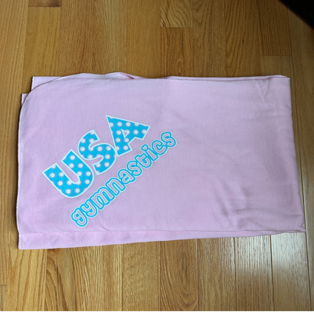 Large Gymnastics et Pink Sweatshirt Fabric