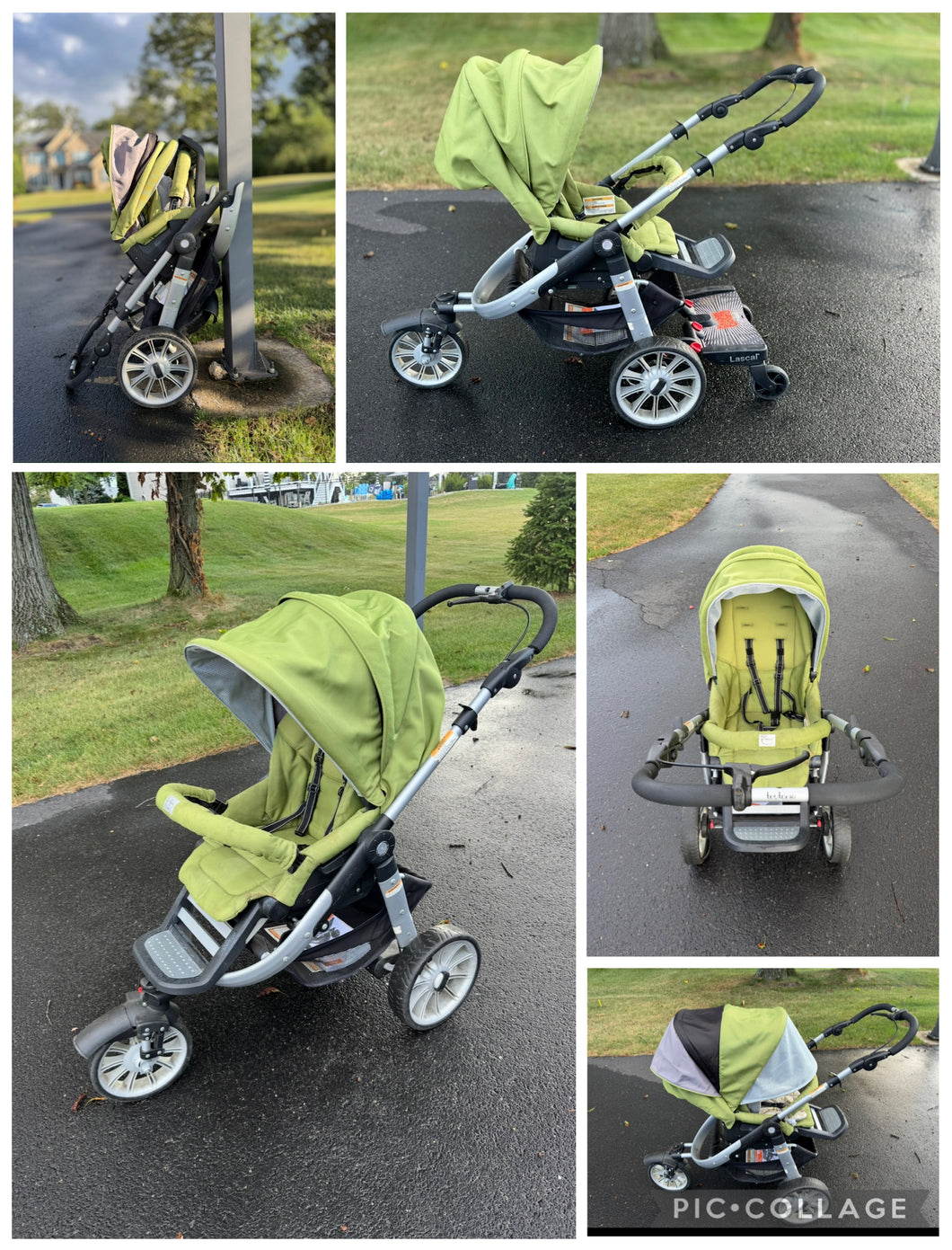 Teutonia Stroller. Green front/back Reversible.