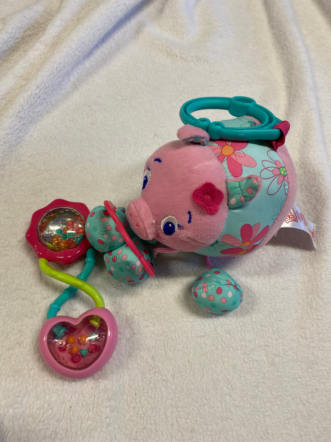 Girl heart rattle & Stroller toy