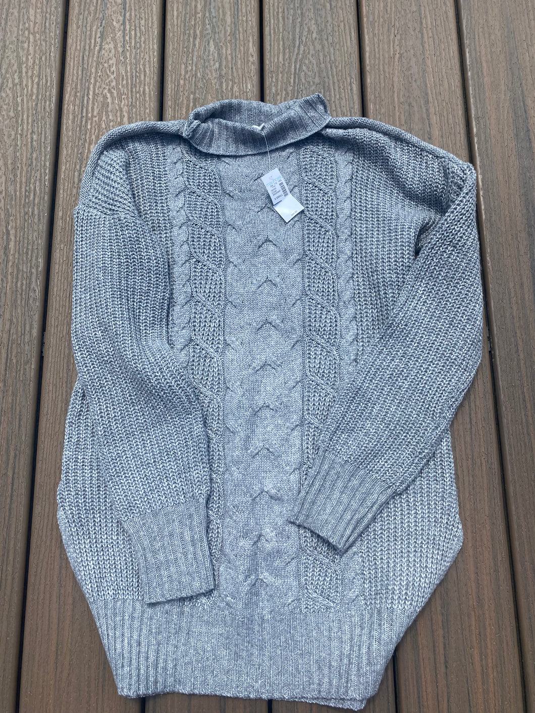 New Grey Sweater Longer length size XS - size Women XS (0-2)