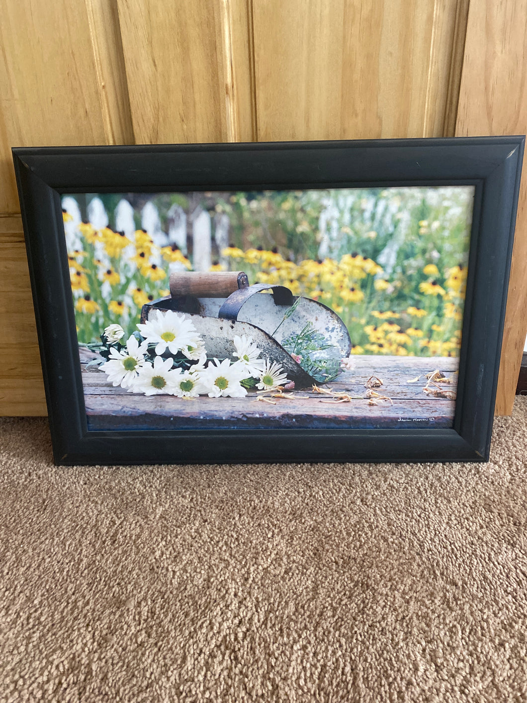 Spring flowers With black wood frame