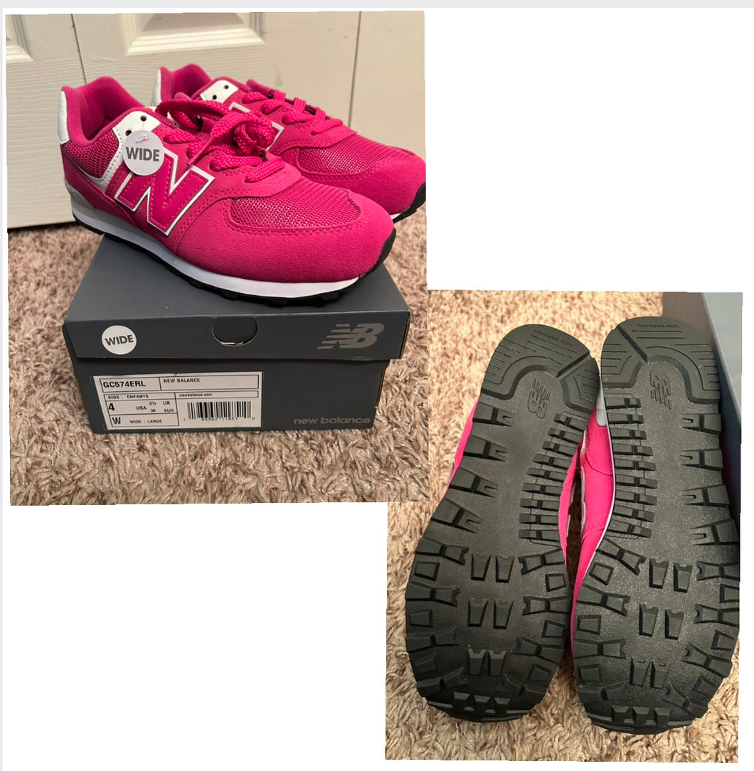 New Balance-pink sneaker size 4W- Brand NEW - size Shoes-youth 4