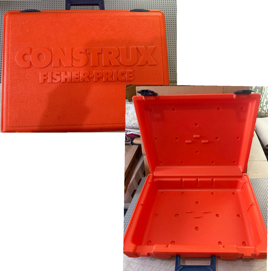 FISHER PRICE CONSTRUX EMPTY ORANGE STORAGE BOX