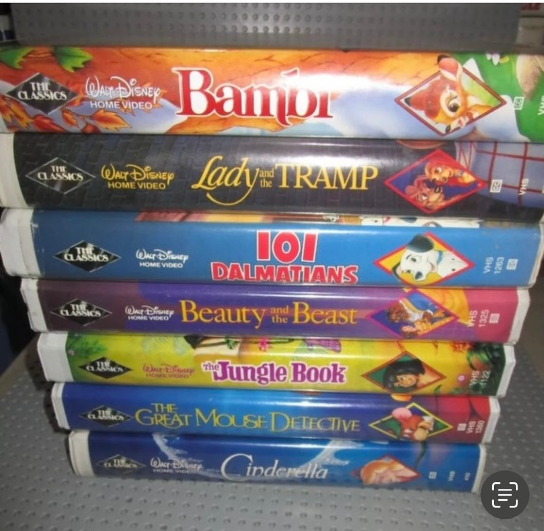7 WALT DISNEY BLACK DIAMOND VHS TAPES