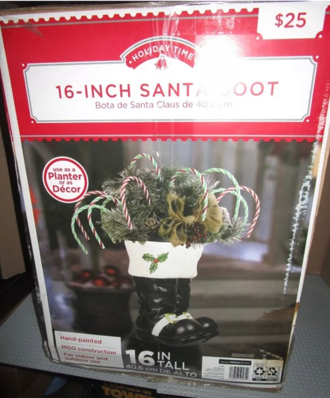 16 SANTA BOOT NEW IN BOX