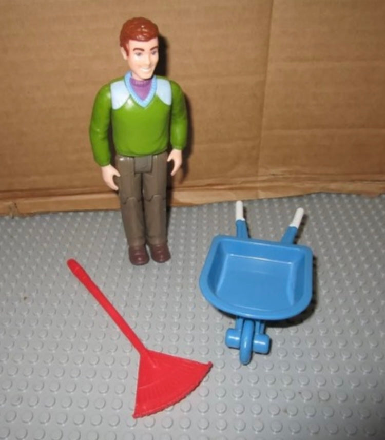 FISHER PRICE BOY DOLL WITH ACCESSORIES