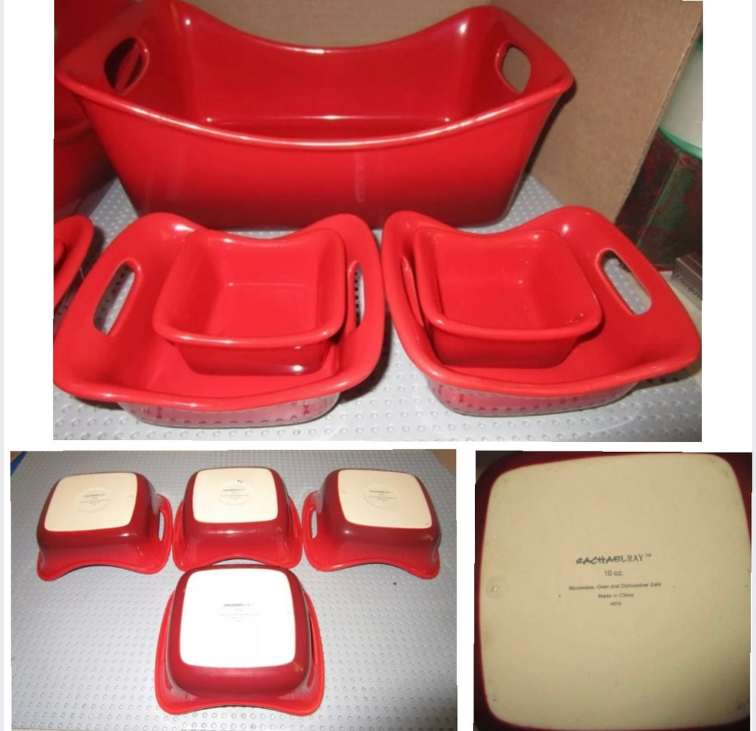 RACHEL RAY SERVING DISHE 10 PIECES--NEW