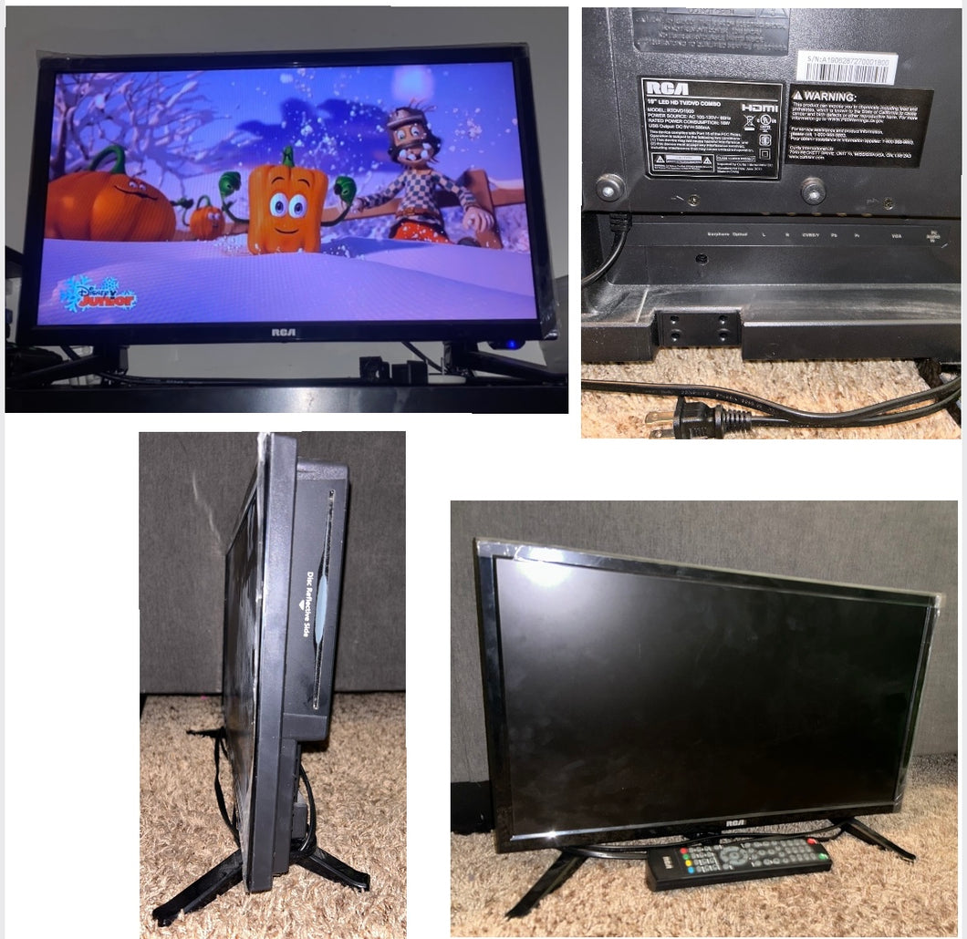 19 LED TV/DVD Combo W/ remote- EUC
