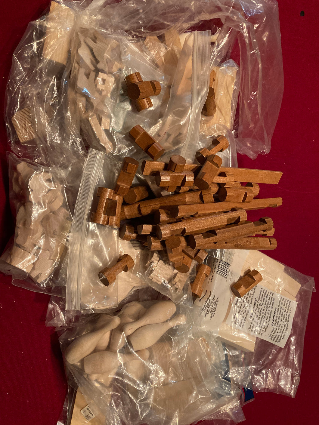 Large bag of wooden Crafts incl Lincoln