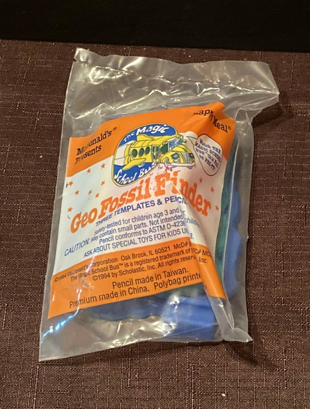 Vintage fast food toy Geo Fossil Finder