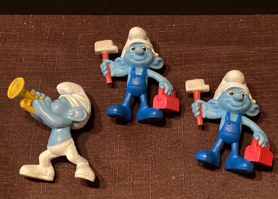 Vintage Smurfs PVC figures (3)