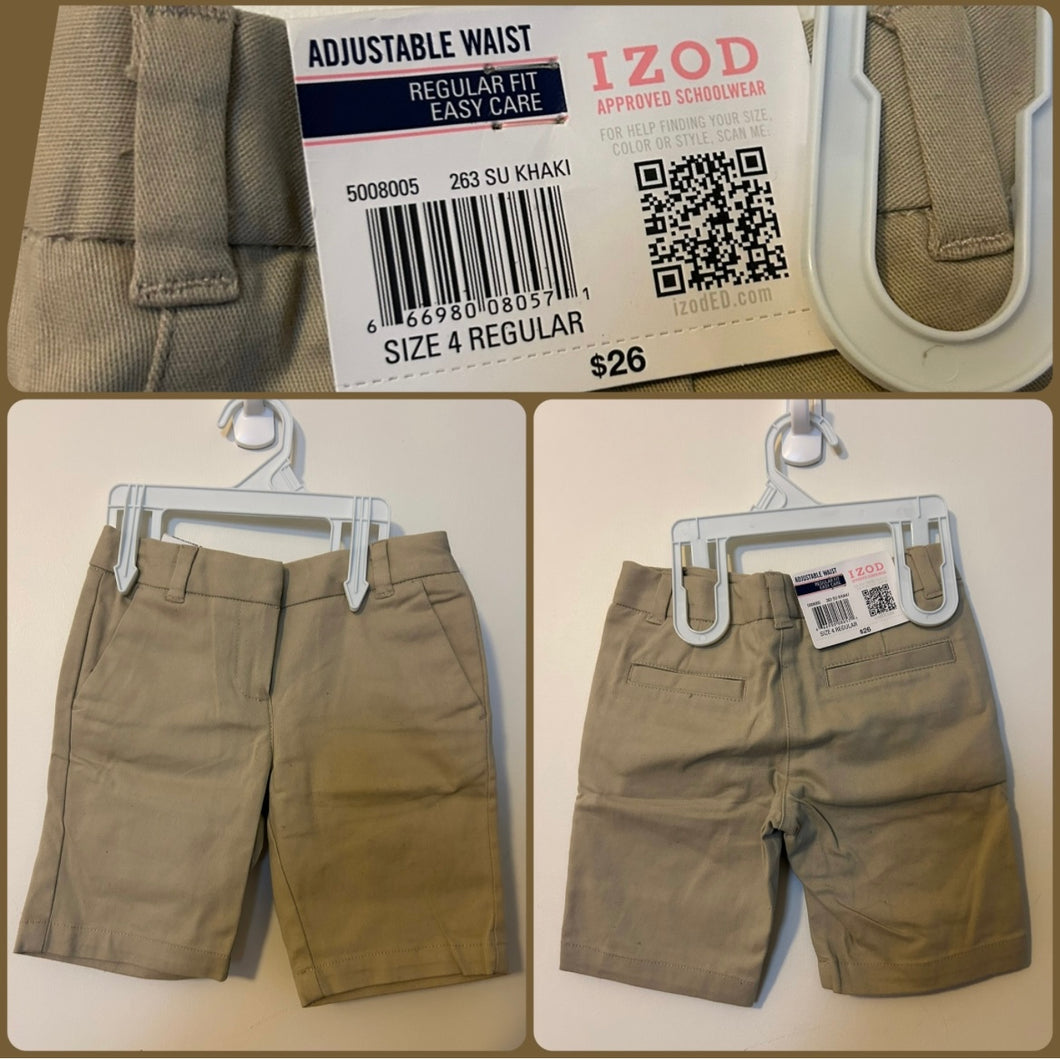 NEW Izod school shorts Adjustable waist - size 4T/4