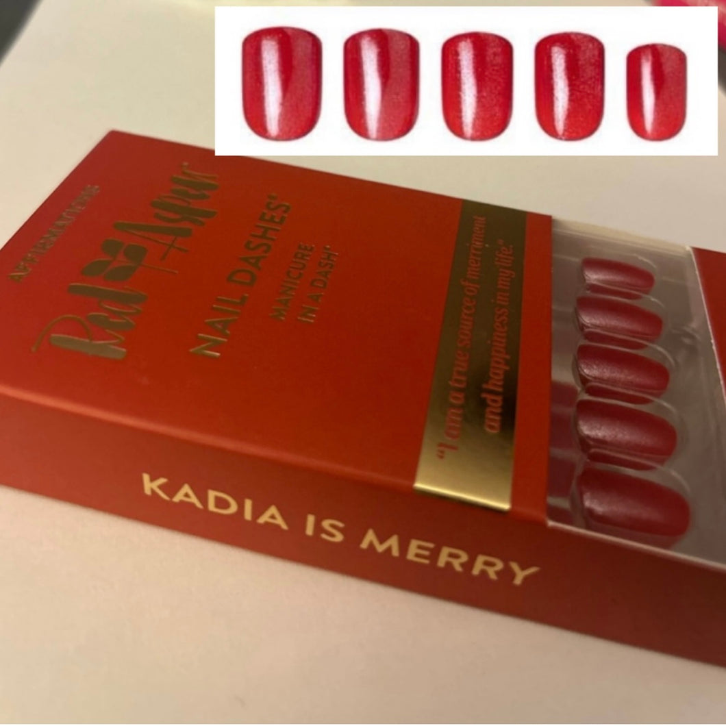 NEW Red Aspen nails Kadia is Merry