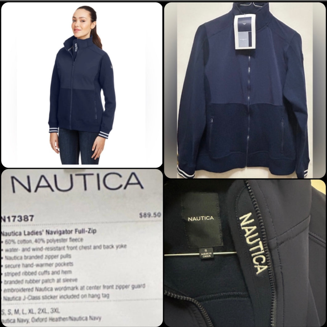 NEW Nautica Navigator Full-Zip Jacket Navy - size Women S (4-6)