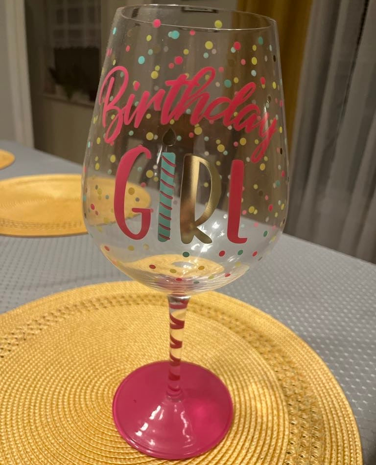 BIRTHDAY GIRL PARTY GLASS WOOHOO