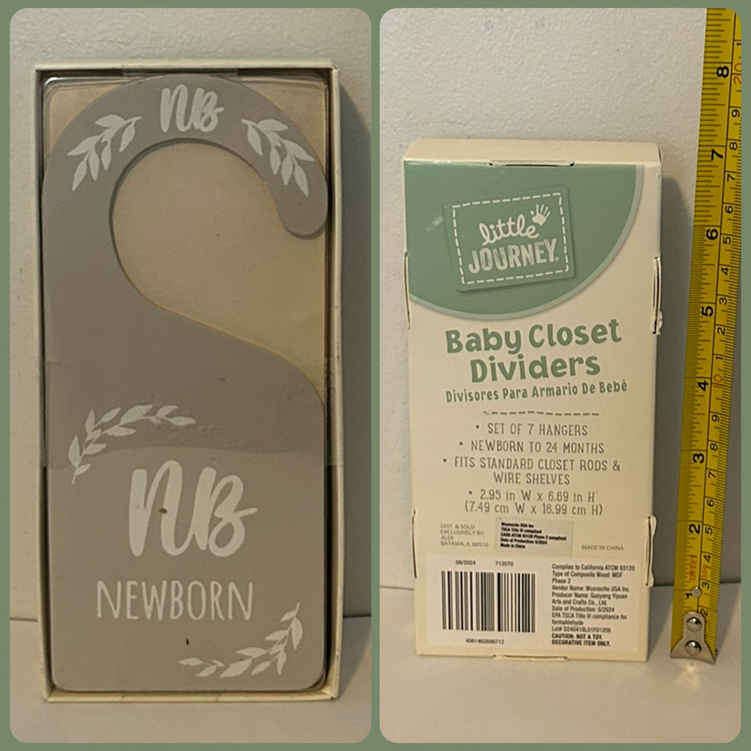 Baby Closet Dividers - Set of 7 - NB to 24m
