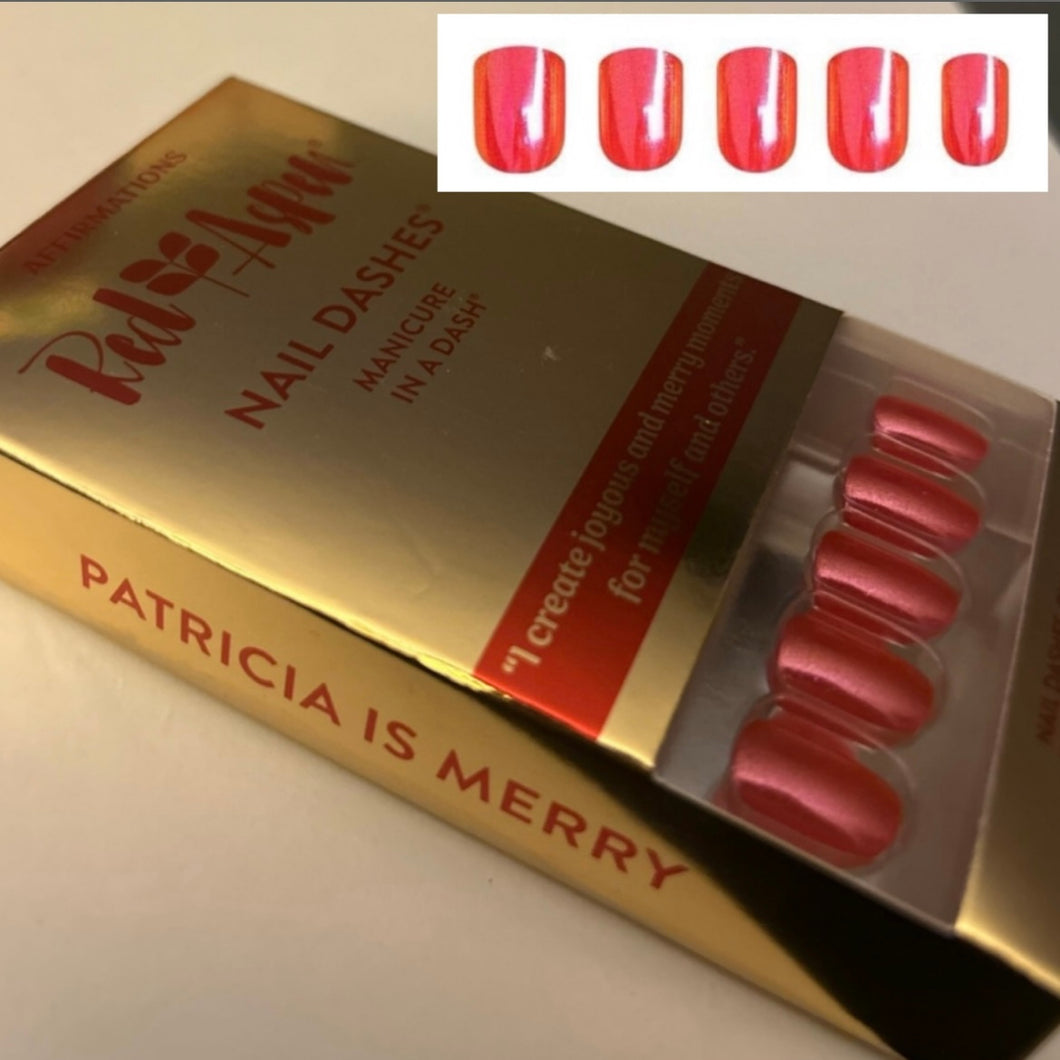 NEW Red Aspen nails Patricia is Merry