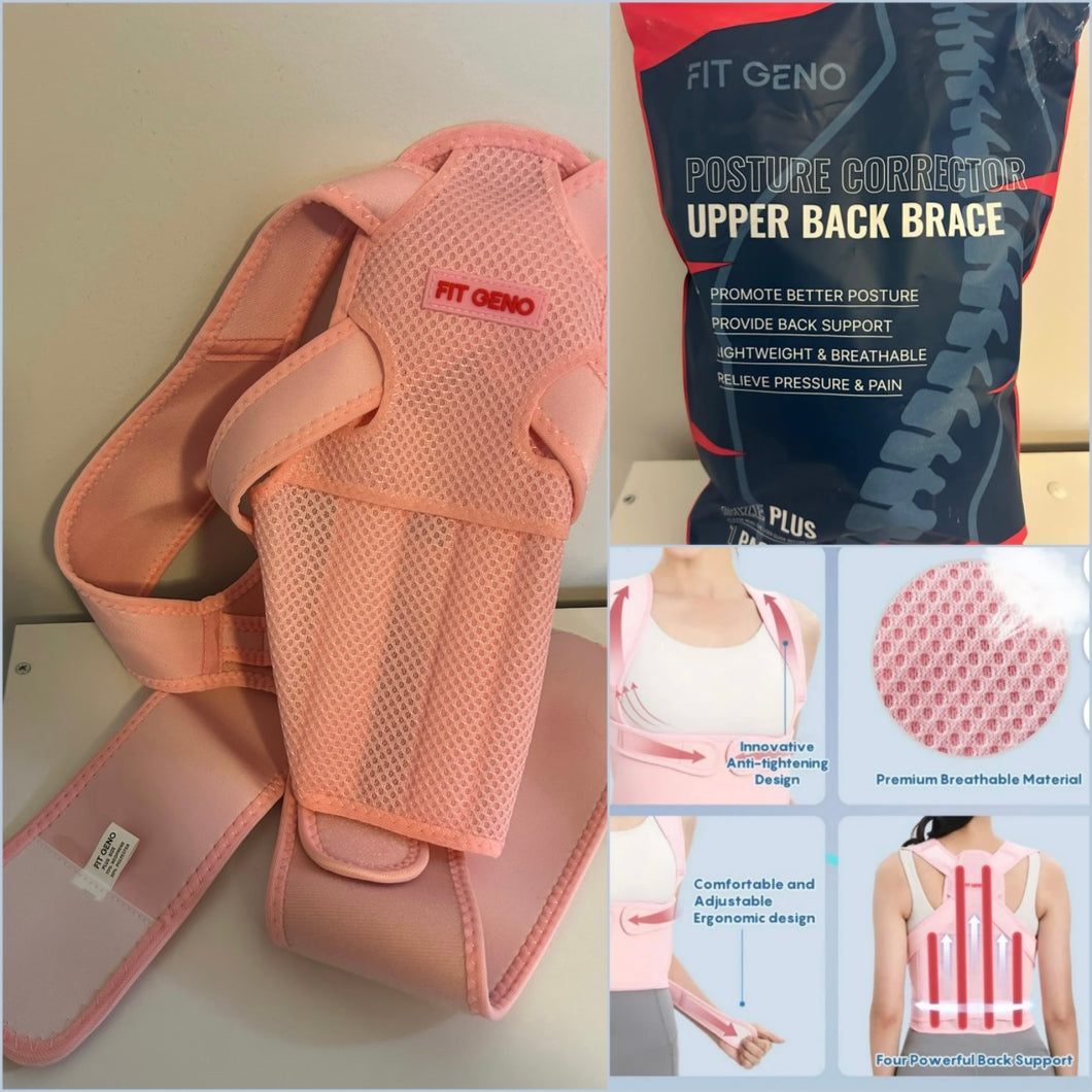 FIT GENO pink Back Brace Posture Corrector