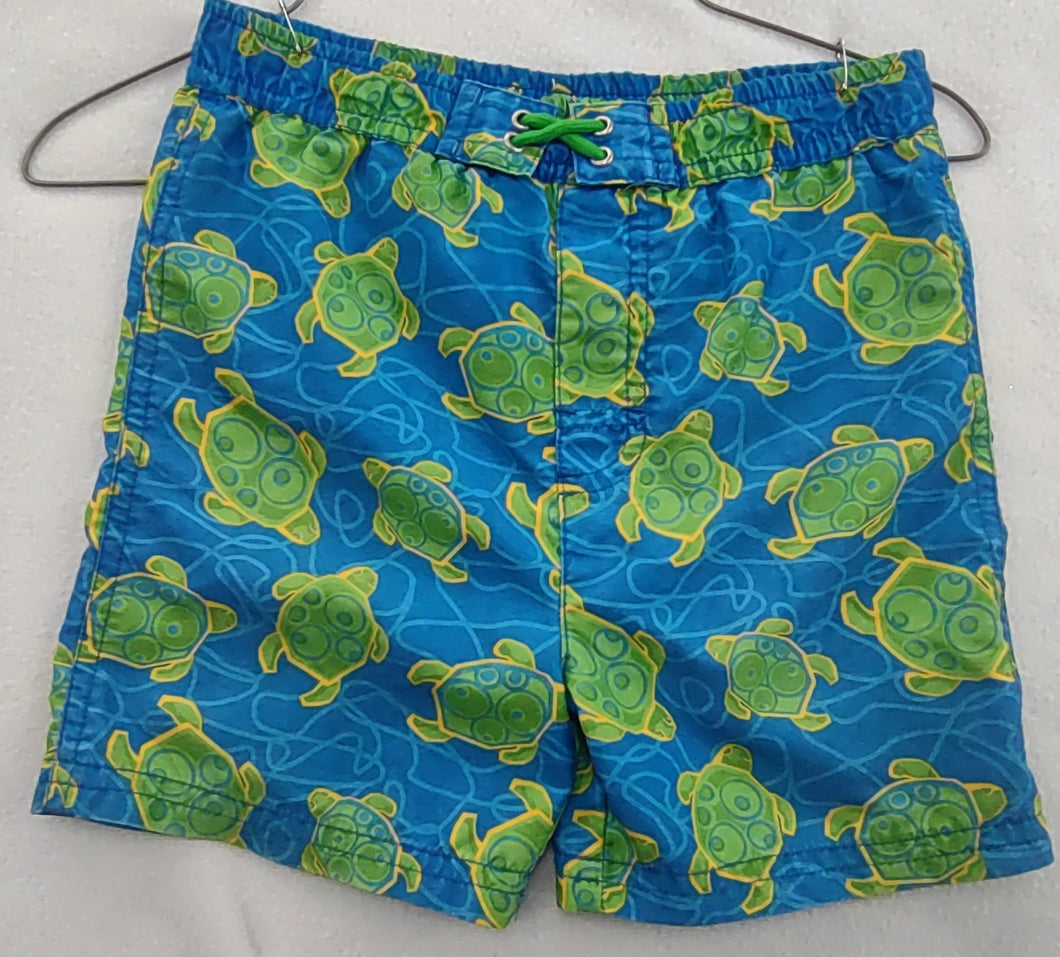 Sand N Sun swim trunks blue w/grn sea turtles - size 3T