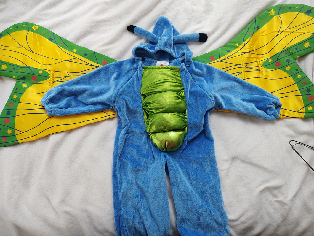 Rubies butterfly 2pc blue w/green/yel on wing - size 3-6 Months