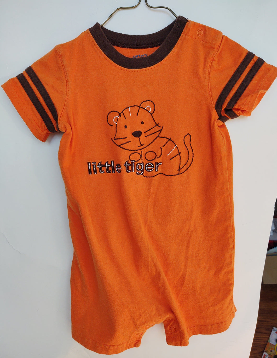 Carter's romper org w/br Little Tiger - size 18 Months