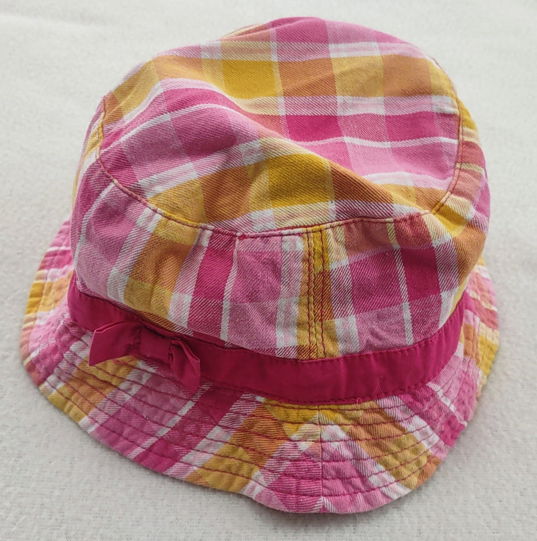 Place plaid bucket hat pinks/wh/yellow - size 3T