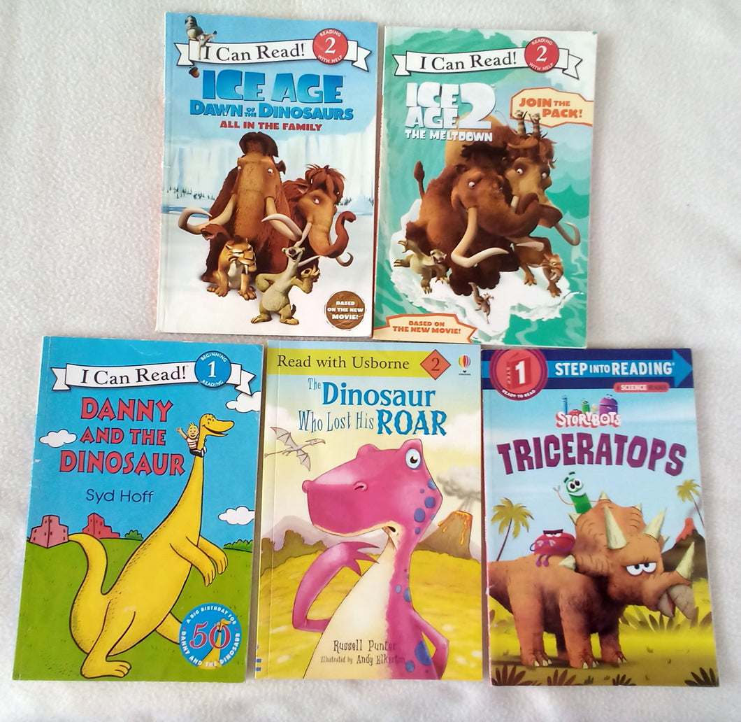 5 level 1 & 2 readers Dinosaurs