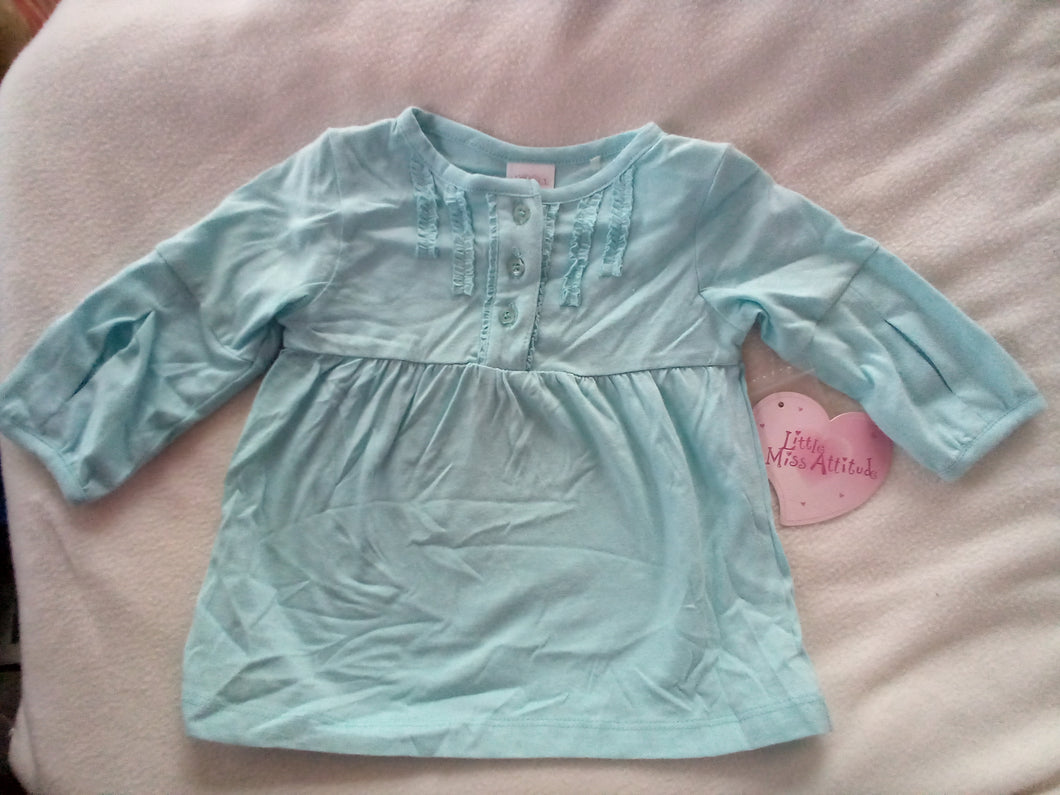 Little Miss Attitude LS NWT top - size 6-9 Months