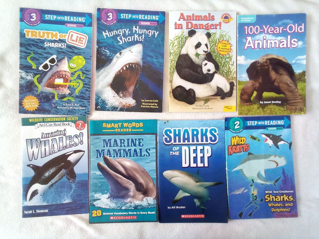 8 Level 2 &3 readers animals /sharks