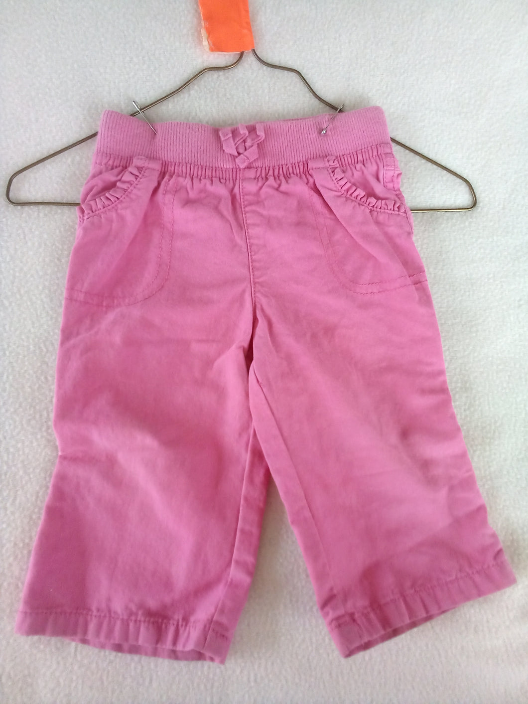 Jumping beans pants pink, elastic waist - size 6-9 Months