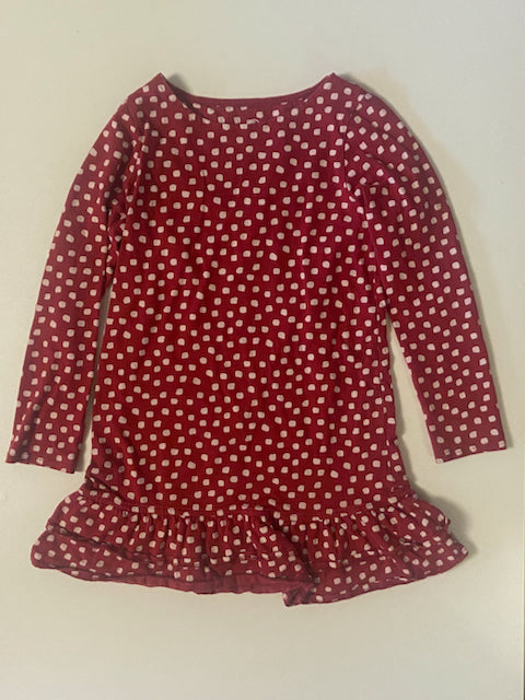 Lands End M 5-6 dress red abstract dot - size 5T/5