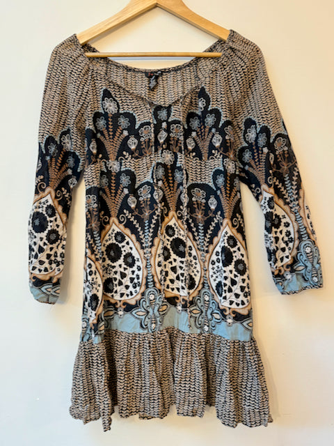 Fire LA Dress or Tunic Boho sheer fabric - size Women S (4-6)