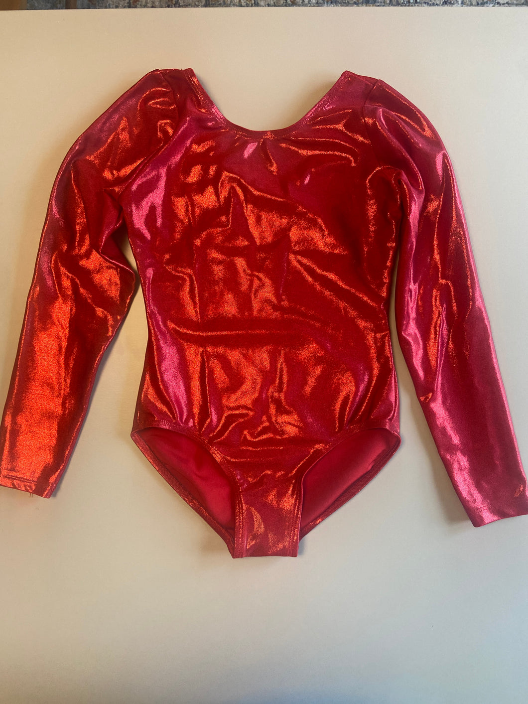 Baltogs leotard 12/14 L Red glitter sparkle - size Kids 10