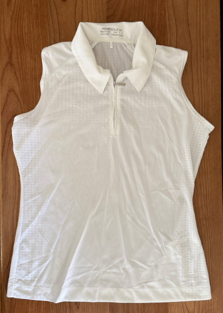 Nike Golf Polo Tank S white fit dry top - size Women S (4-6)