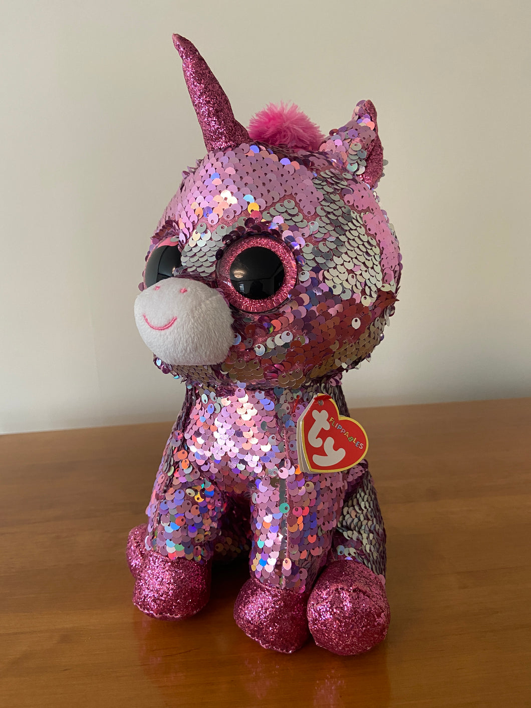 TY Flippables unicorn Sparkle pink sequins