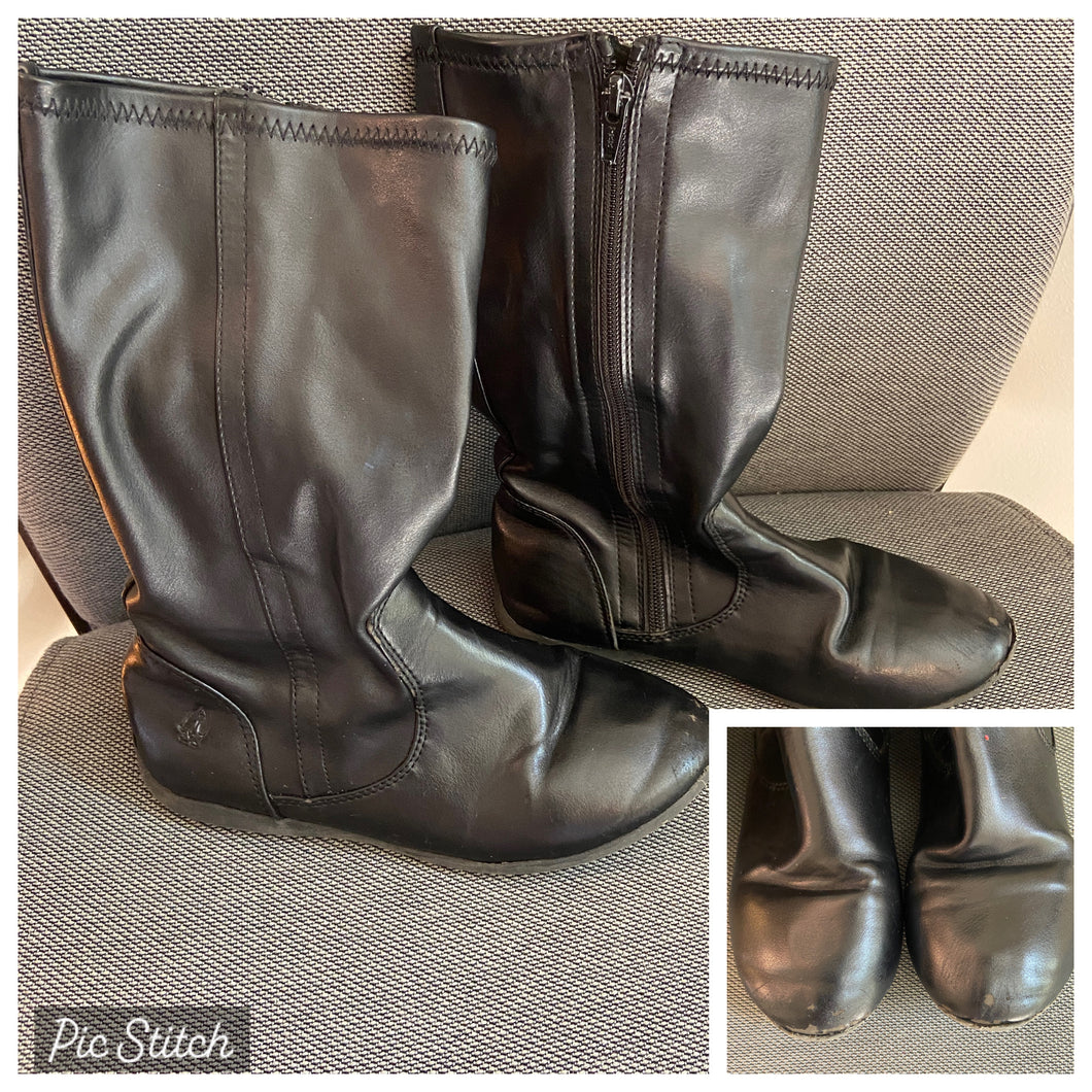 Hush Puppies boots Black tall zipper - size Shoes-youth  3