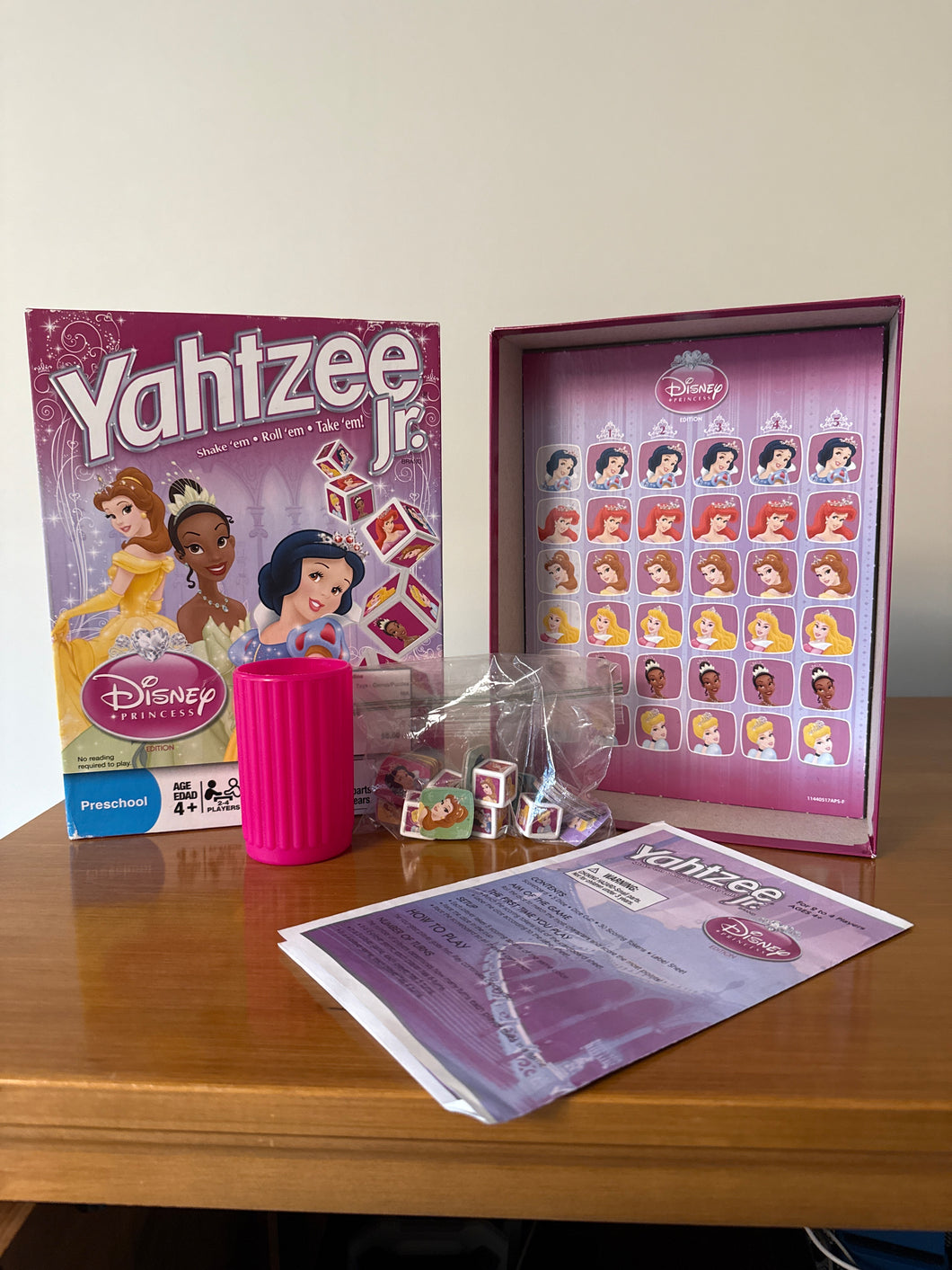 Yahtzee Jr Disney Princess dice game age 4
