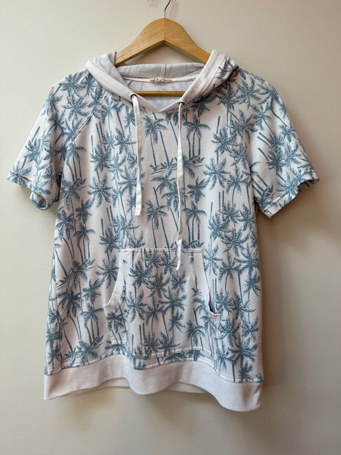 Jane & Delancy M top short sleeve hood shirt - size Women M (8-10)