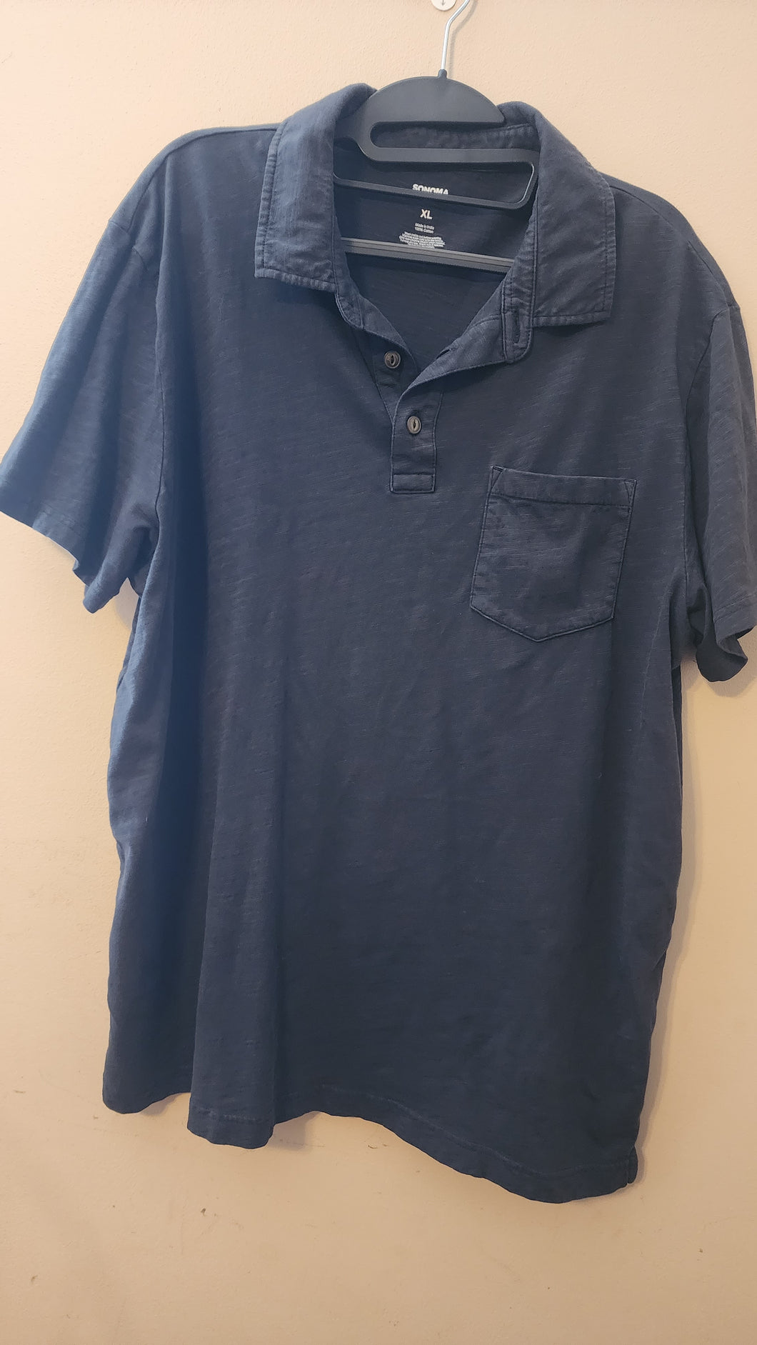 Sonoma gray polo Cotton, has pocket - size Mens XL